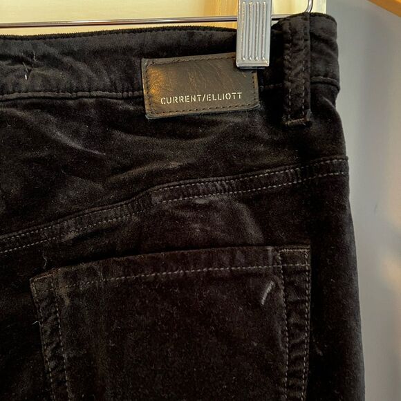 Current Elliott The Side Street Velvet Flare Jean - Picture 10 of 13